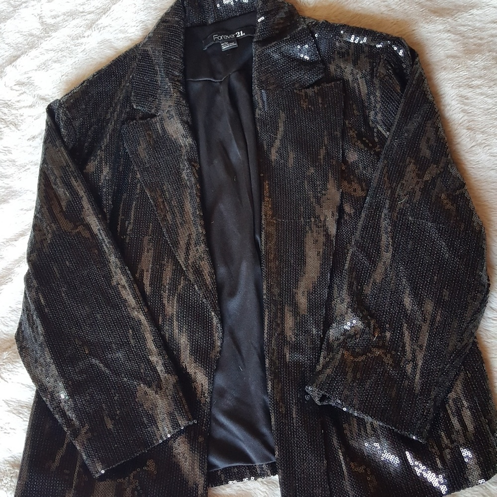 Forever 21 Black Sequin Blazer